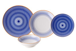 Hermia Vajilla de Porcelana Multicolor de 24 Piezas
